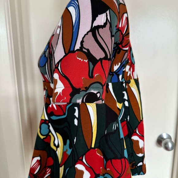 Vintage MARNI fit & flare top bold floral print S-M VG condition - Picture 5 of 8